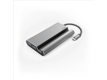 Hama USB-C dokovací stanice 7v1, 3x USB-A 3.1, HDMI, VGA, LAN, USB-C (PD) (135764)