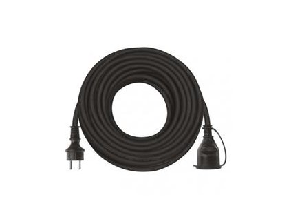 Venkovní prodlužovací kabel 25m / 1 zásuvka / černý / guma-neopren / 230 V / 2,5mm2 (P01725R)