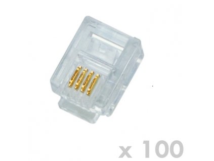 DATACOM Plug UTP CAT3 6p4c- RJ11 lanko - 100 pack (4110)