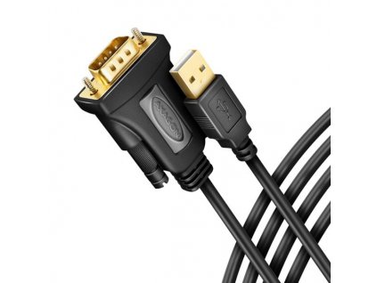 AXAGON ADS-1PQN, USB-A 2.0 - sériový RS-232 DB9-M FTDI adaptér / kabel 1.5m (ADS-1PQN)