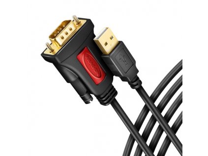 AXAGON ADS-1PSN, USB-A 2.0 - sériový RS-232 DB9-M Prolific adaptér / kabel 1.5m (ADS-1PSN)