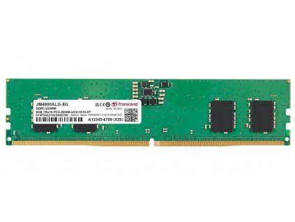 Transcend 8GB DDR5 4800 U-DIMM (JetRam) 1Rx16 1Gx16 CL40 1.1V (JM4800ALG-8G)