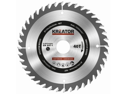 Kreator KRT020403 - Pilový kotouč na dřevo 130mm, 40T (KRT020403)