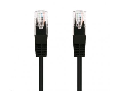 C-TECH kabel patch cord Cat5e, UTP, černá, 5m (CB-PP5-5BK)