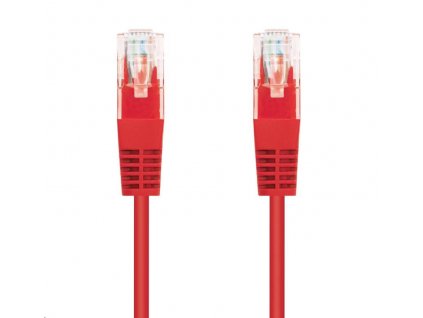 C-TECH kabel patchcord Cat5e, UTP, červená, 0,5m (CB-PP5-05R)