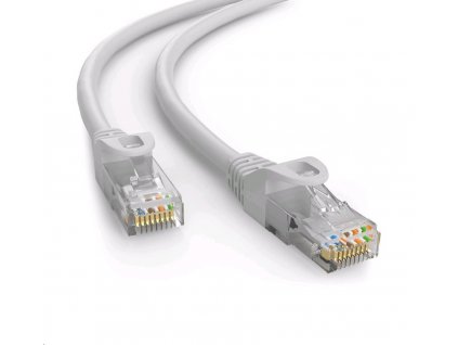 C-TECH kabel patchcord Cat6e, UTP, šedá, 5m (CB-PP6-5)
