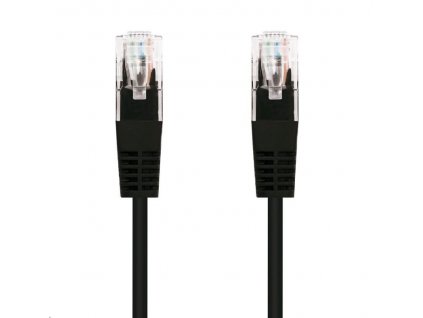 C-TECH kabel patch cord Cat5e, UTP, černá, 3m (CB-PP5-3BK)
