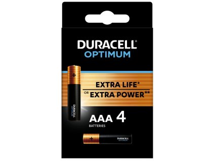 Duracell Optimum alkalická baterie mikrotužková AAA, 4 ks