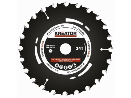 Kreator KRT020304 - Pilový kotouč pro ponorné pily 165mm, 24T (KRT020304)