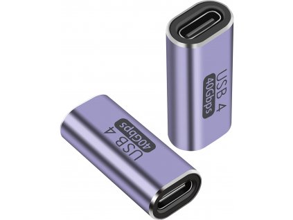PremiumCord 40Gbps Aluminium USB-C Female - USB-C Female spojka (kur31-37)