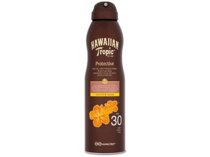 Hawaiian Tropic Protective Coconut & Mango suchý opalovací olej ve spreji SPF 30 177ml (5099821001759)