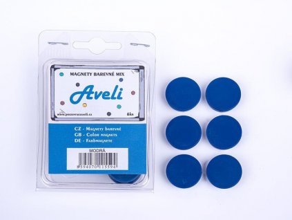 Aveli set magnetů, 6ks, modrá barva (XRT-00095)