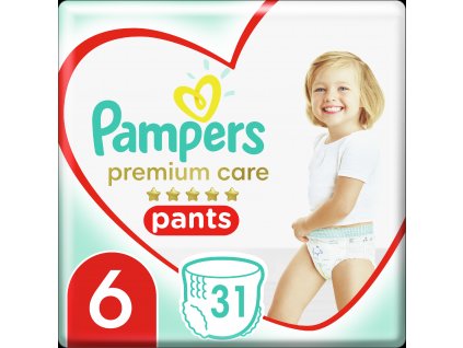 Pampers Plenkové Kalhotky Premium Care Velikost 6, 31 Kusů, 15kg+ (8001090759917)