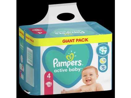 Pampers Active Baby Plenky Velikost 4, 9kg-14kg, 76ks