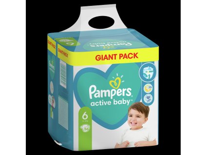 Pampers Active Baby Plenky Velikost 6, 13kg-18kg, 56ks (8001090950130)