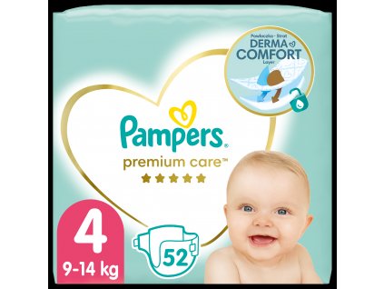 Pampers Premium Care Plenky Velikost 4, 9kg-14kg, 52ks (4015400278818)