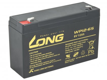 LONG baterie 6V 12Ah F1 (WP12-6S) (PBLO-6V012-F1A)