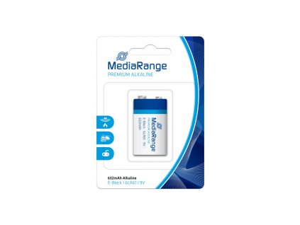 MediaRange Premium Alkalické baterie E-block 9V blister 1ks/balení (MRBAT107)