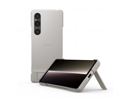 Sony Xperia Stand Cover pro Xperia 1 V 5G šedý (XQZCBDQH.ROW)