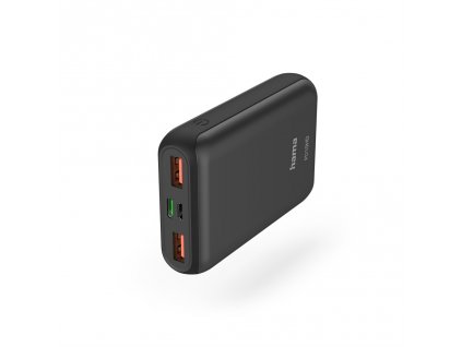 Hama PD10-HD powerbank, 10000 mAh, 3 výstupy: 1x USB-C, 2x USB-A, Power Delivery, Qualcomm, max.18 W (201662)