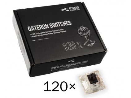 Glorious Gateron Black Switches, 120 ks (GAT-BLACK)