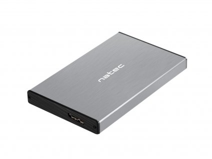 Natec Externí box pro HDD 2,5" USB 3.0 Rhino Go, šedý, hliníkové tělo (NKZ-1281)