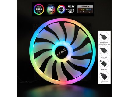 1stCOOL AURA EVO ARGB PWM Ring 20cm ventilátor (F20-AURA-EVO-R)