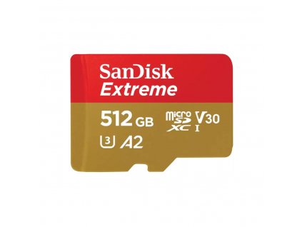 SanDisk Extreme microSDXC 512GB 190MB/s UHS-I U3 Class 10 + Adaptér (SDSQXAV-512G-GN6MA)