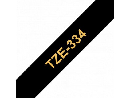 Brother TZe-334, černá/zlatá, laminovaná, šířka 12mm, délka 8m (TZE334)