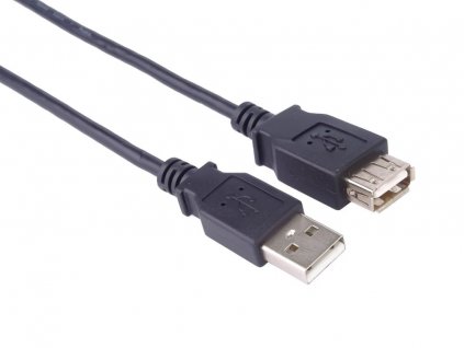 USB 2.0 kabel prodlužovací, A-A, 20cm černá (kupaa02bk)