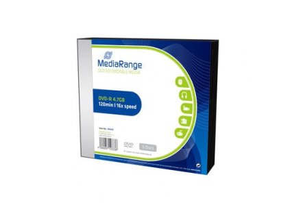 DVD-R MediaRange 4,7GB  16x slimcase (5pack) (MR418)