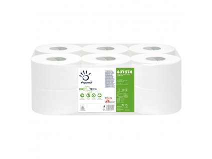 Toaletní papír PAPERNET BT Mini Jumbo, 2 vrstvy, karton = 12 rolí x 140m (407574)