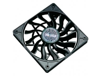 AKASA ventilátor AK-FN078 120mm/ výška 15mm/ Enter bearing ložisko/ 4pin PWM/ černý (AK-FN078)