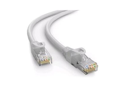 C-TECH kabel patchcord Cat5e, UTP, šedý, 1,5m (CB-PP5-1.5)