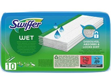 Swiffer Wet Citrus Fresh Náhradní vlhčené ubrousky na podlahu, 10 ks (8006540308257)