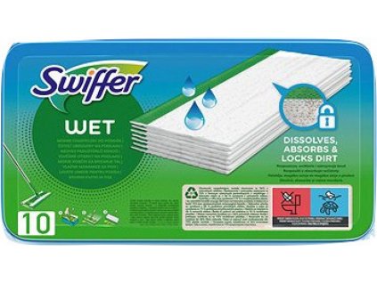 Swiffer Wet Citrus Fresh Náhradní vlhčené ubrousky na podlahu, 10 ks