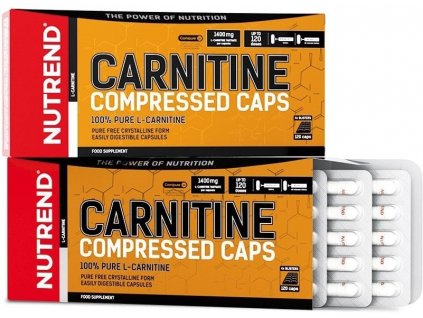 Nutrend CARNITINE COMPRESSED CAPS, 120 kapslí (VR-066-120-XX)