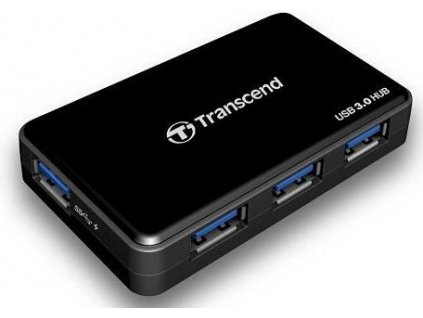 Transcend USB 3.0 4-port HUB3, aktivní se zdrojem (TS-HUB3K)