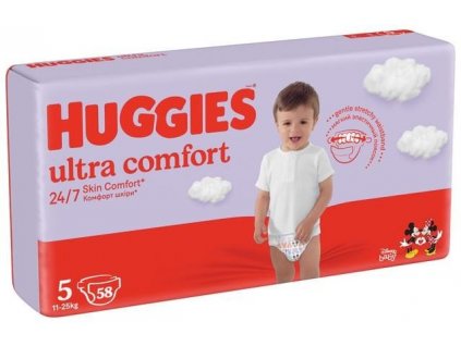 HUGGIES® Ultra Comfort Mega vel. 5 plenkové kalhotky 58ks (5029053548784)