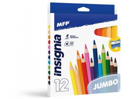 MFP Pastelky 12 ks JUMBO triangular s ořezávátkem (6330513)