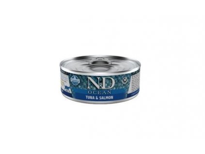 N&D OCEAN CAT Adult Tuna & Salmon 70g konzerva pro kočky (8606014102031)