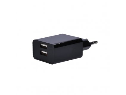 Solight USB nabíjecí adaptér, 2x USB, 3100mA max., AC 230V, černý (DC48A)