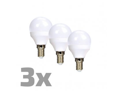 ECOLUX LED žárovka Ecolux 3-pack , miniglobe, 6W, E14, 3000K, 450lm, 3ks (WZ433-3)