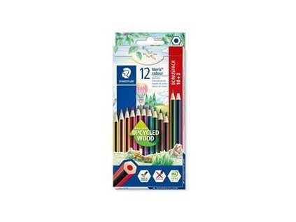 STAEDTLER Barevné pastelky "Noris Colour", 10+2 mix barev, šestihranné (TS185C12P)