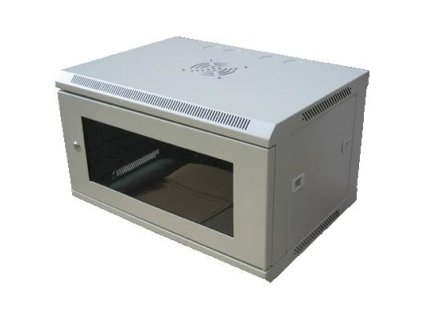 DATACOM 19" nástěnný rozvaděč jednodílný 9U/450mm šedý (7107)