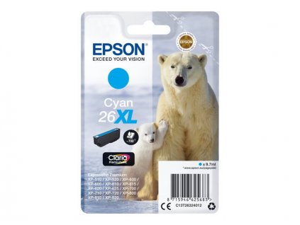 Epson T2632 Cyan, azurová - originál (C13T26324012)