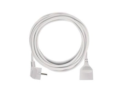 Prodlužovací kabel 5 m / 1 zásuvka / bílý / PVC / 1,5 mm2 (1901010504)