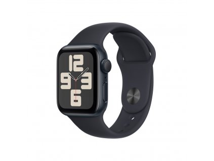 Apple Watch SE 40mm Temně inkoustový hliník s temně inkoustovým sportovním řemínkem - S/M (MR9X3QC/A)