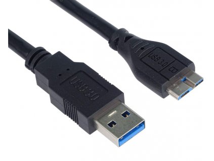 Kabel Micro USB 3.0 5Gbps USB A - Micro USB B, MM, 0,5m (ku3ma05bk)