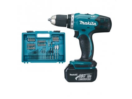 Makita DDF453SFX1 Aku vrtací šroubovák s příslušenstvím Li-ion LXT 18V/3,0Ah (DDF453SFX1)